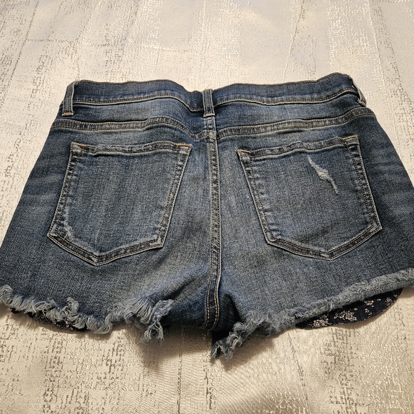 Harper Blue Distressed Jean Shorts - Picture 2 of 3